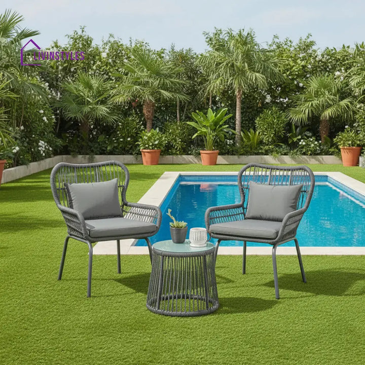 Marguerite Outdoor Patio Garden 3 Piece All Weather Resistant Furniture Set - Patio Set