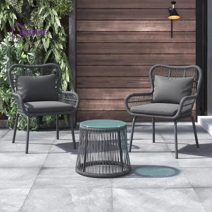 Marguerite Outdoor Patio Garden 3 Piece All Weather Resistant Furniture Set - Patio Set