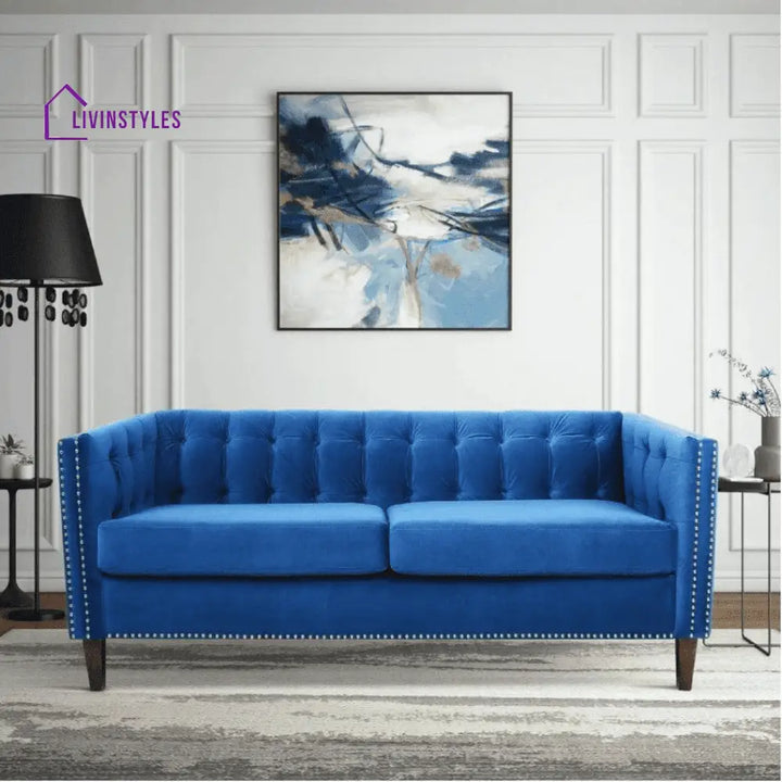 Maria 3 Seater Sofa in blue colour