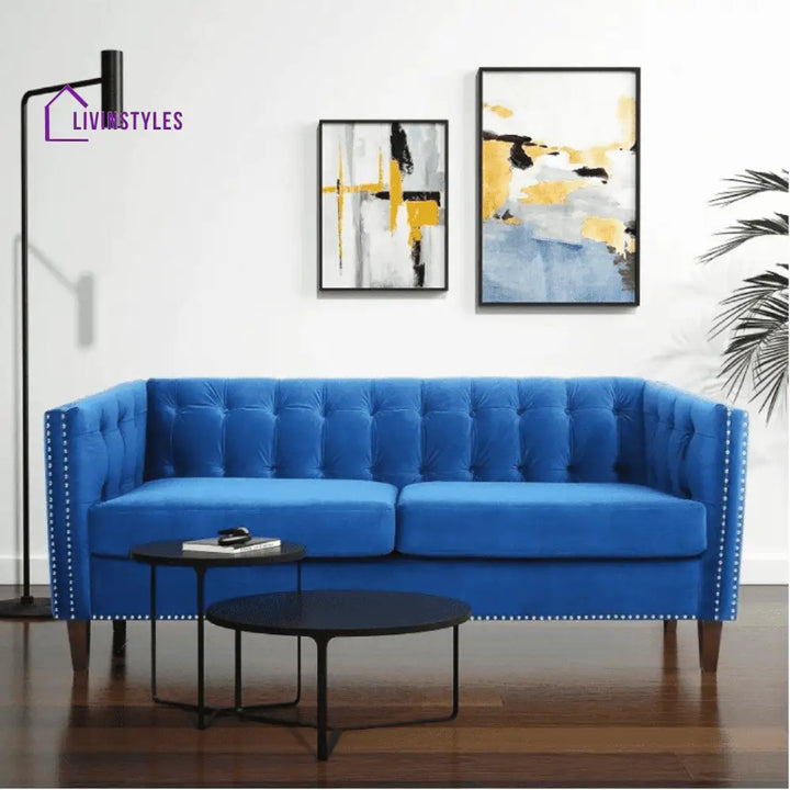 Maria 3 Seater Sofa in blue colour