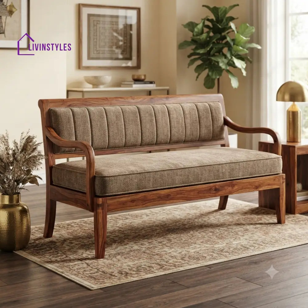 Maria Wooden Bench for Living Room | Bedroom | Extra Seating