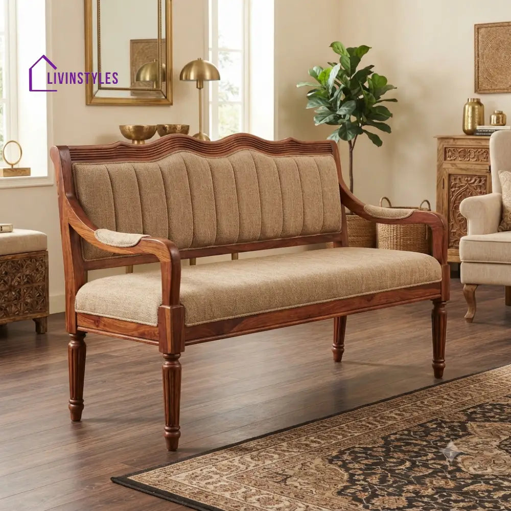 Mariana Wooden Bench for Living Room | Bedroom | Extra Seating