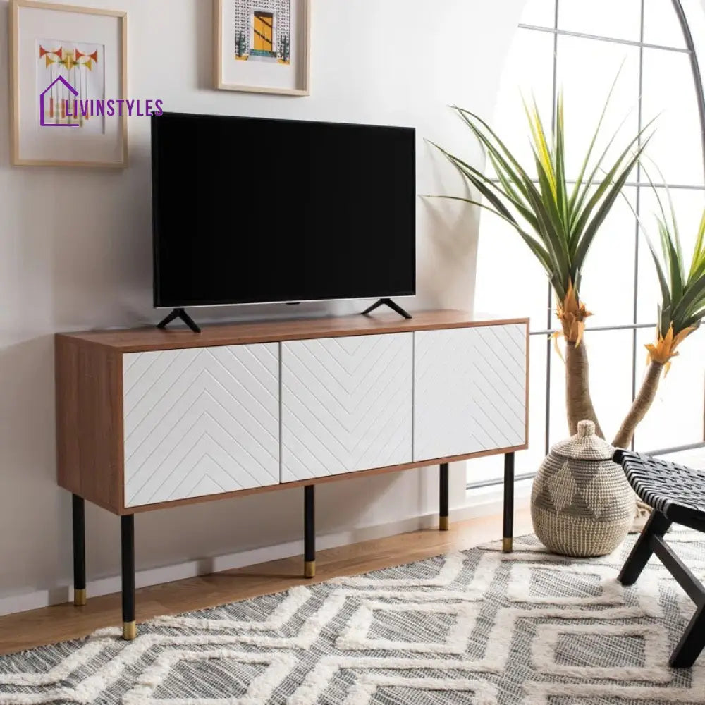 Marigold Wooden Finish Tv Unit Stand for Living Room