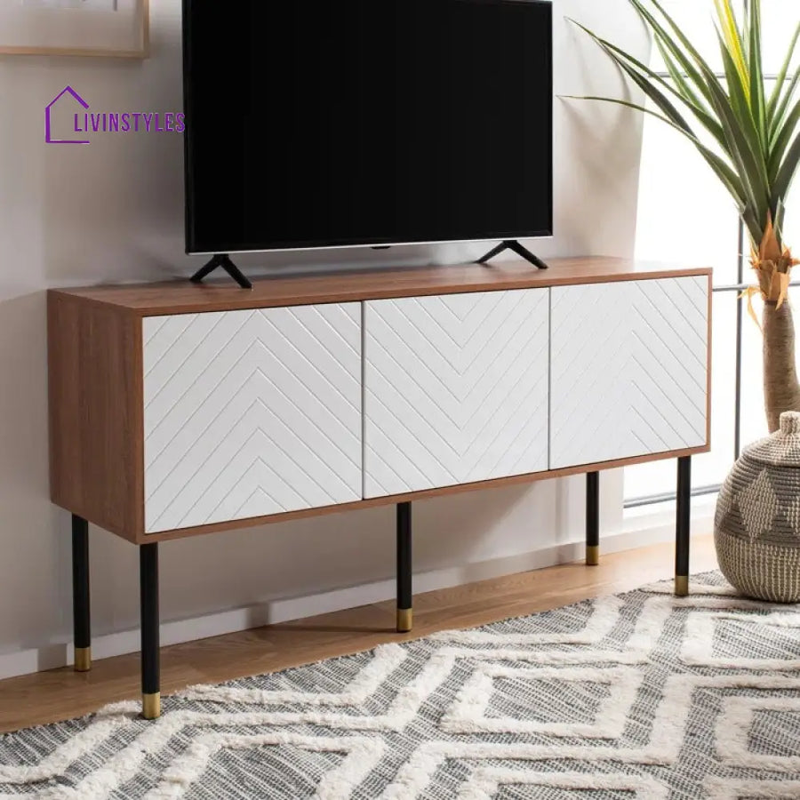 Marigold Wooden Finish Tv Unit Stand for Living Room