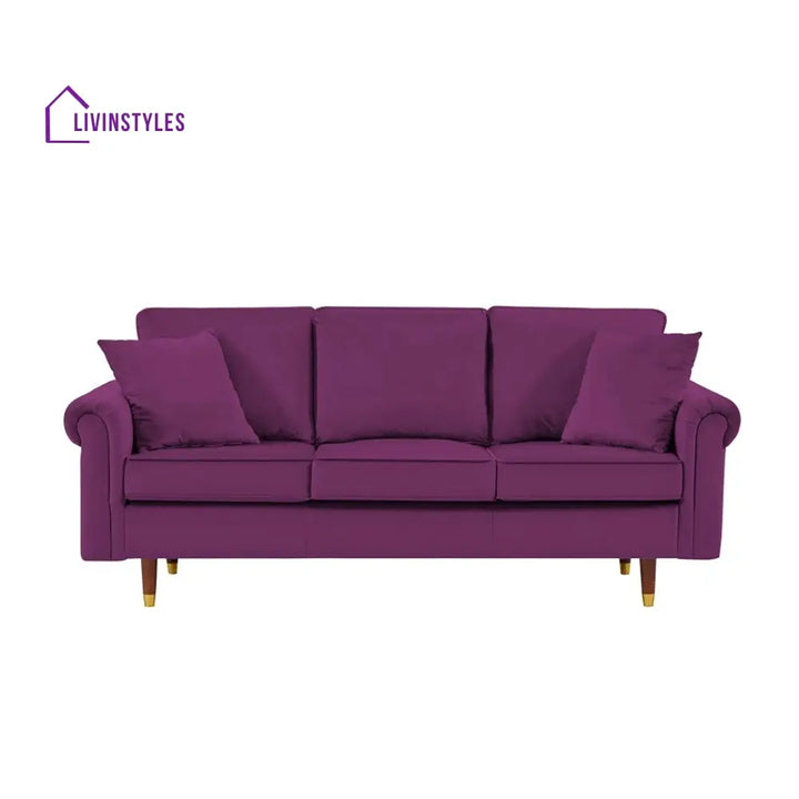 Marina 3 Seater Sofa in purple colour
