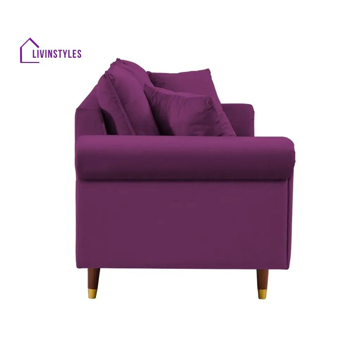Marina 3 Seater Sofa in purple colour