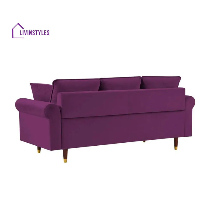 Marina 3 Seater Sofa in purple colour