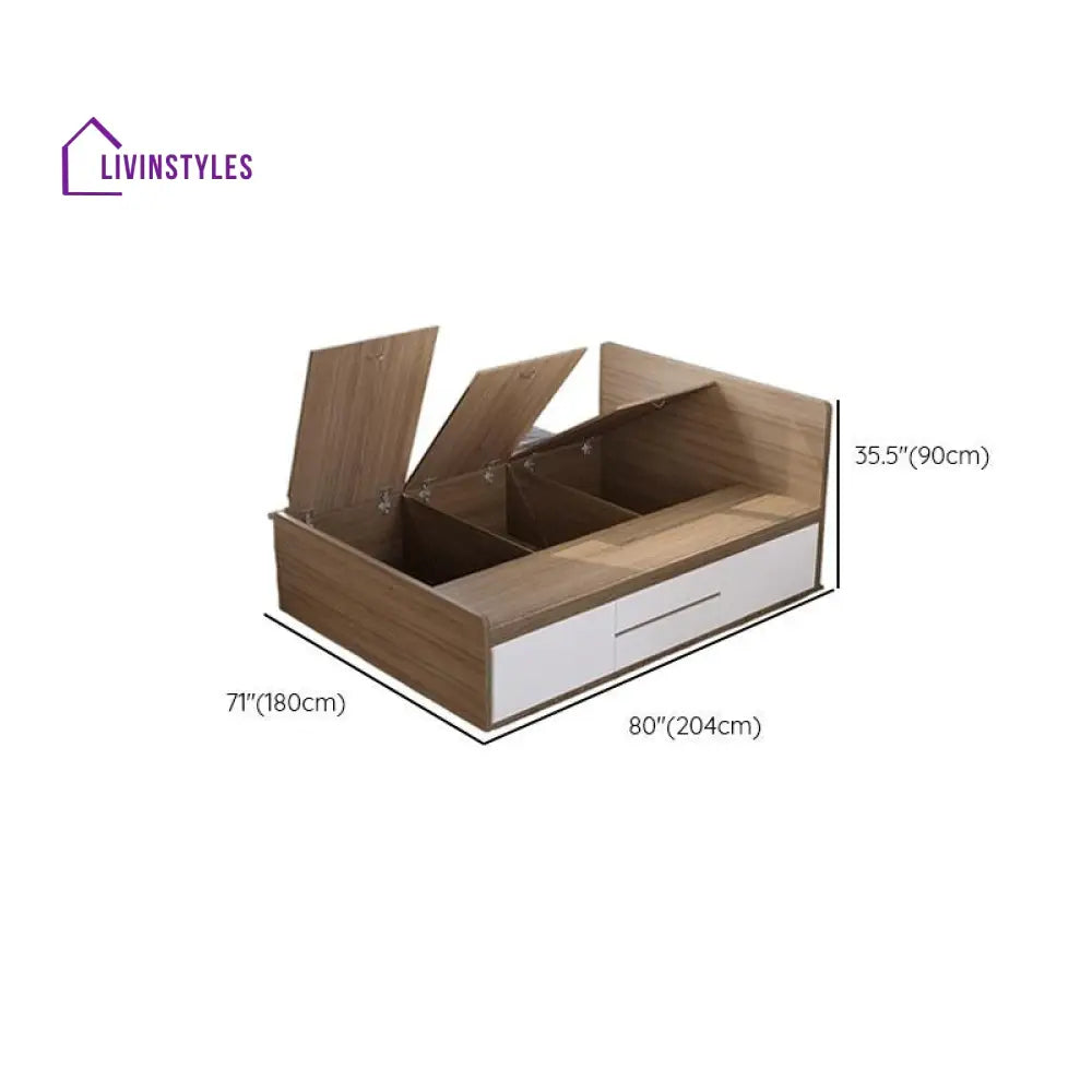 Marina Engineered Wood Bed with Storage