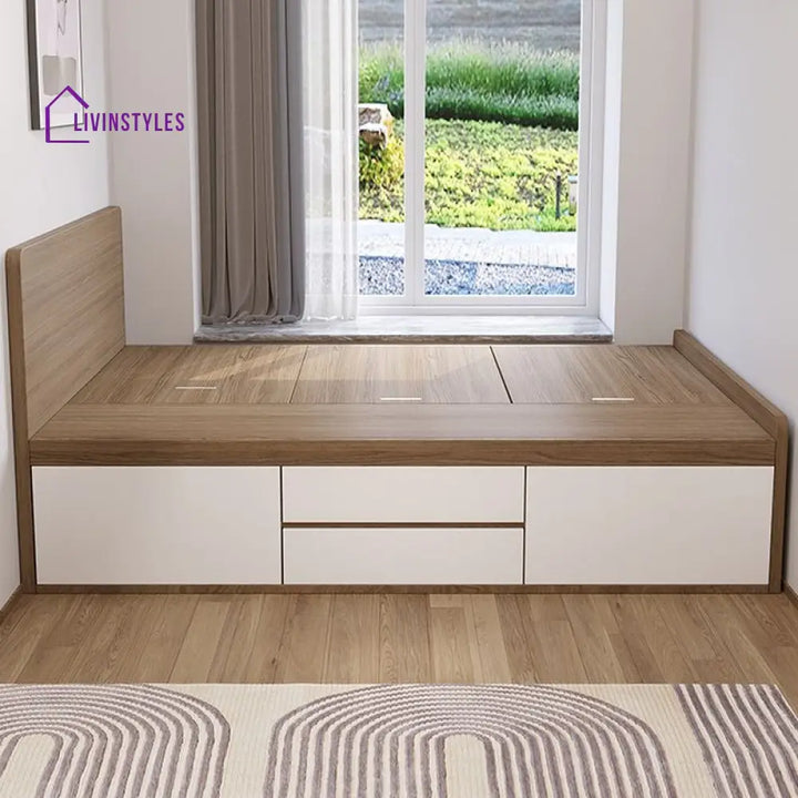 Marina Engineered Wood Bed with Storage