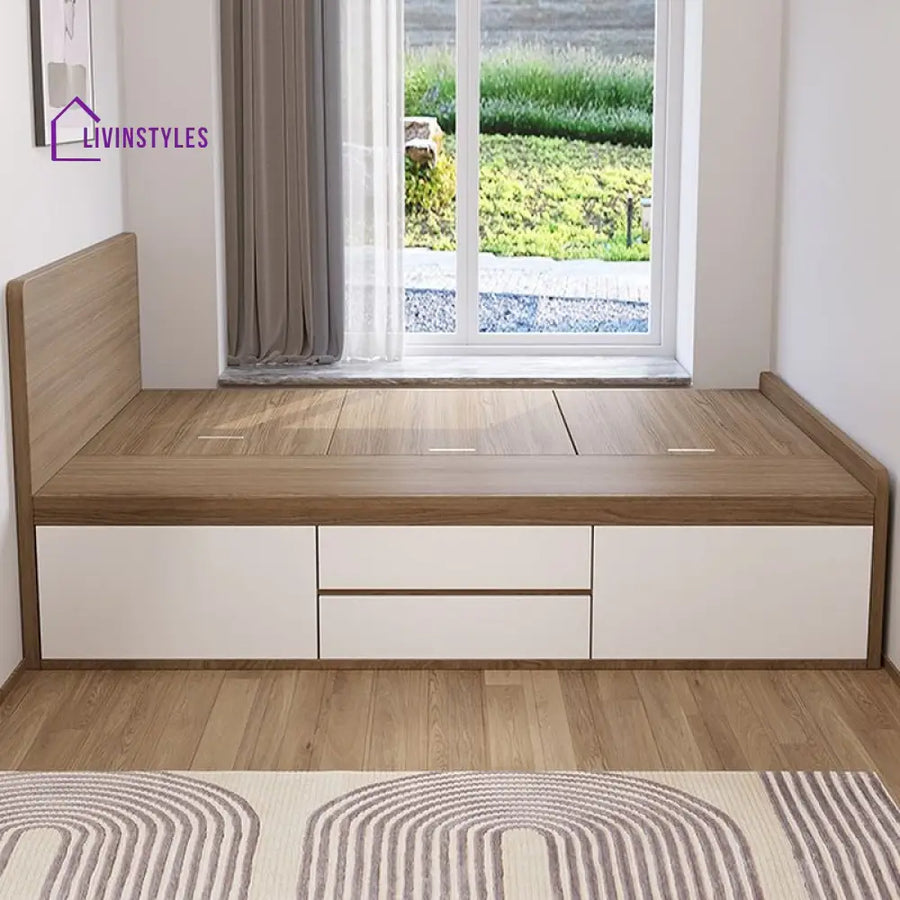 Marina Engineered Wood Bed with Storage