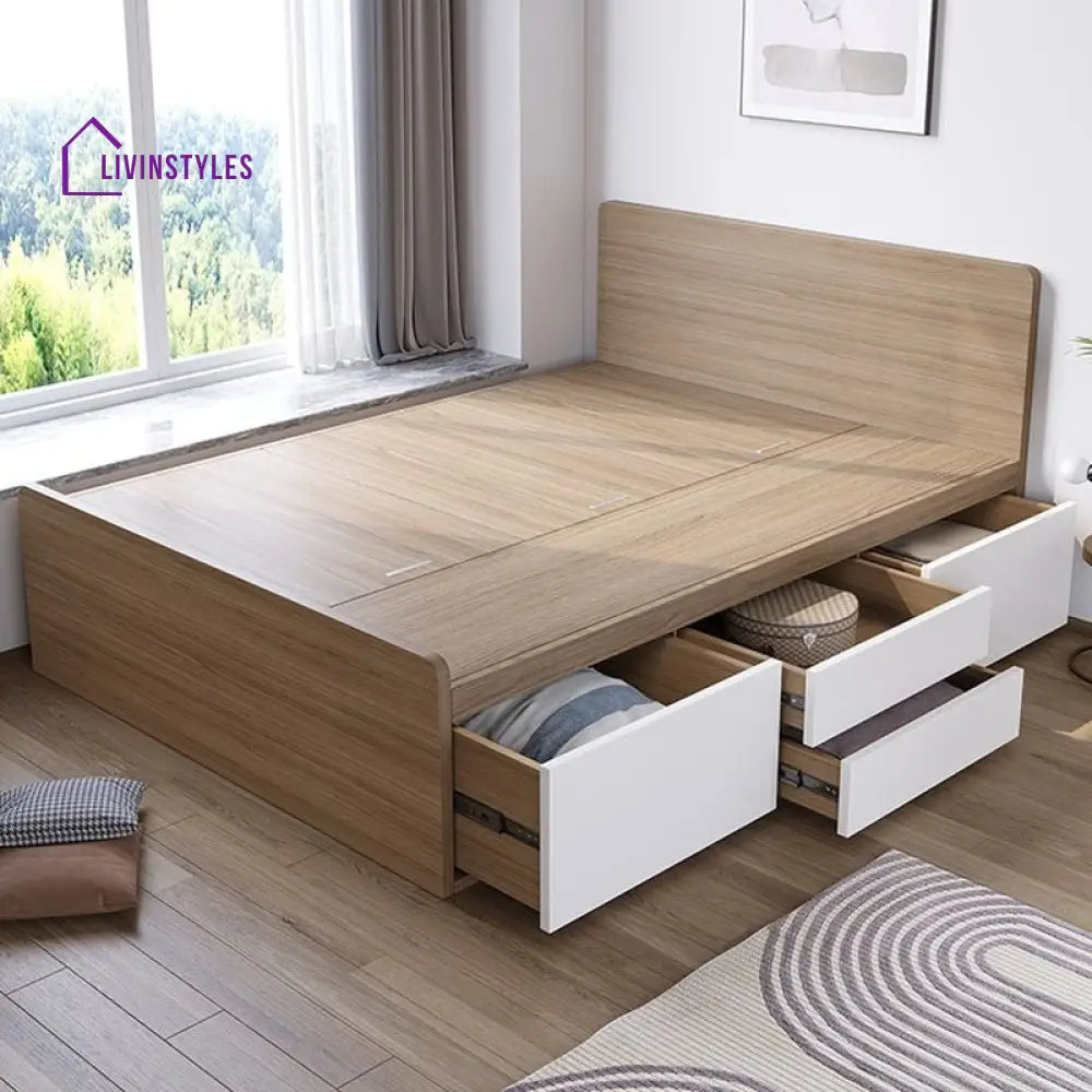 Marina Engineered Wood Bed with Storage