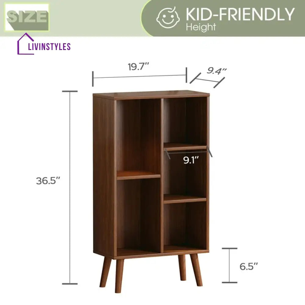 Marina Engineered Wood Bookshelves | Bookshelf for Living Room | Bedroom | Drawing Room | Study Room