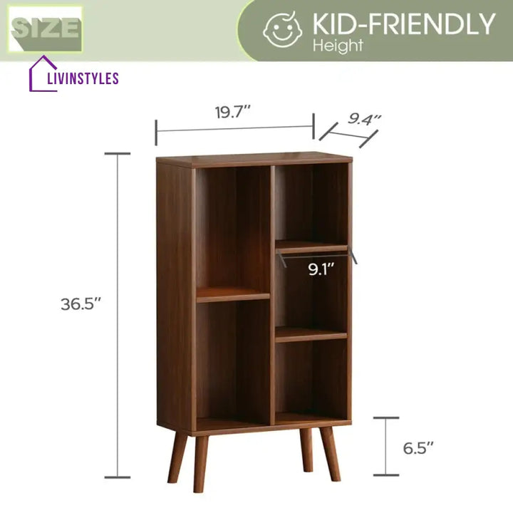 Marina Engineered Wood Bookshelves | Bookshelf for Living Room | Bedroom | Drawing Room | Study Room