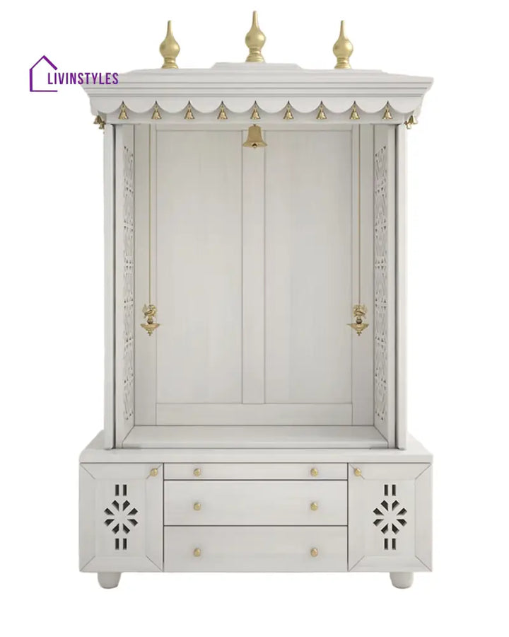Marina Large Handcrafted Pooja Mandir for Home | Wooden Home Temple