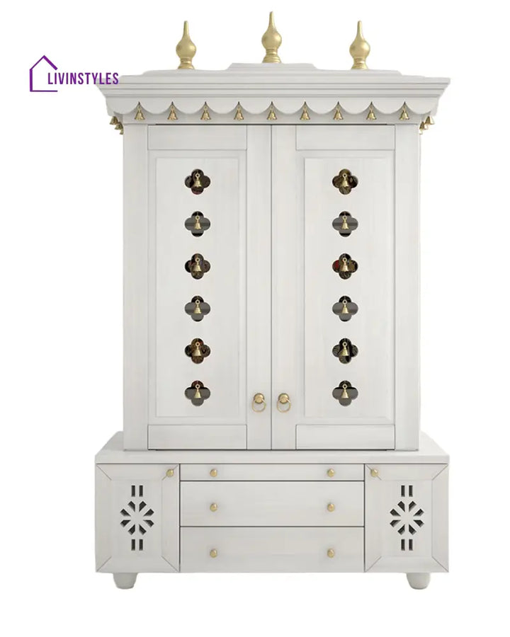 Marina Large Handcrafted Pooja Mandir for Home | Wooden Home Temple