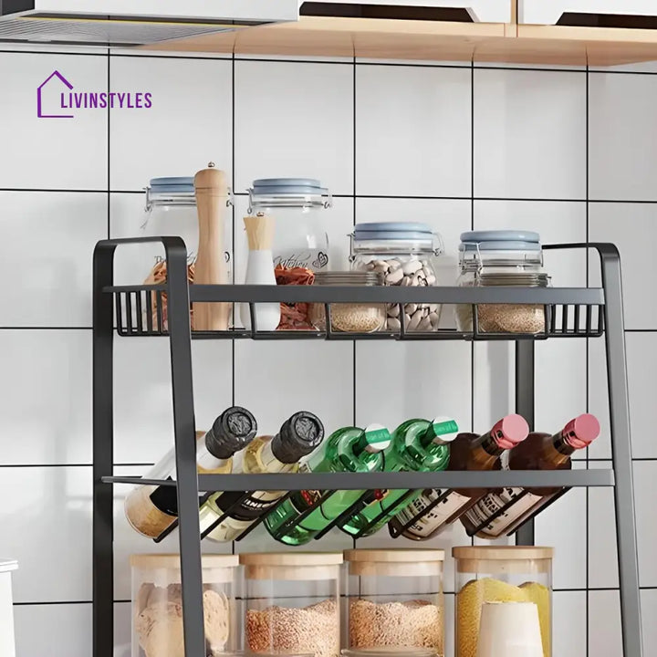 Marina Stainless Steel Frame Kitchen Rack | Storage Shelves