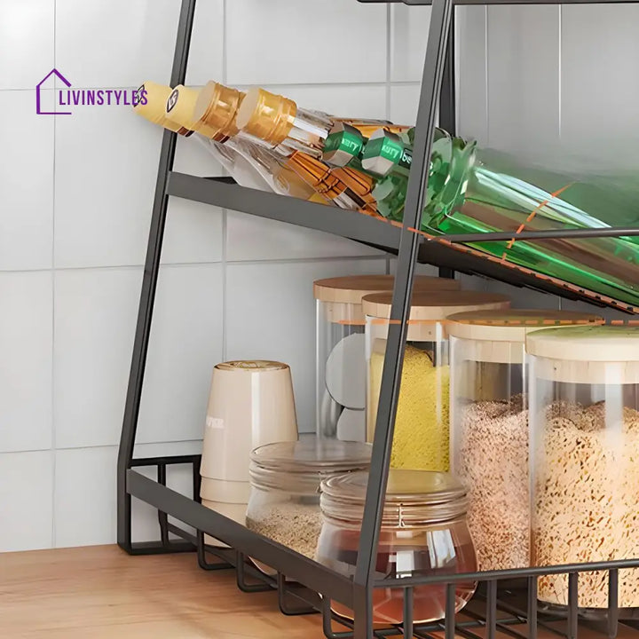 Marina Stainless Steel Frame Kitchen Rack | Storage Shelves
