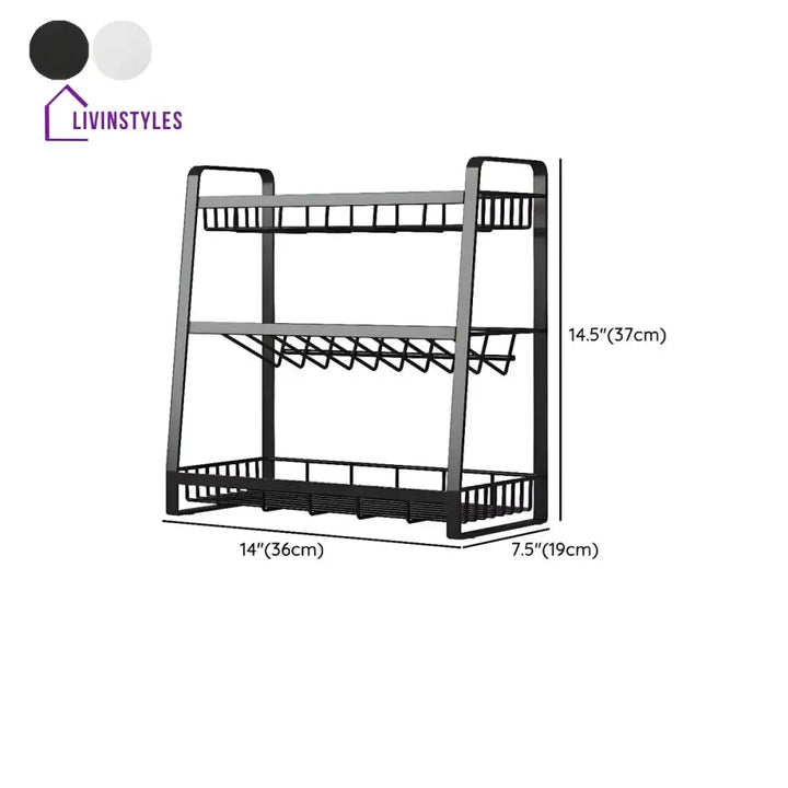 Marina Stainless Steel Frame Kitchen Rack | Storage Shelves