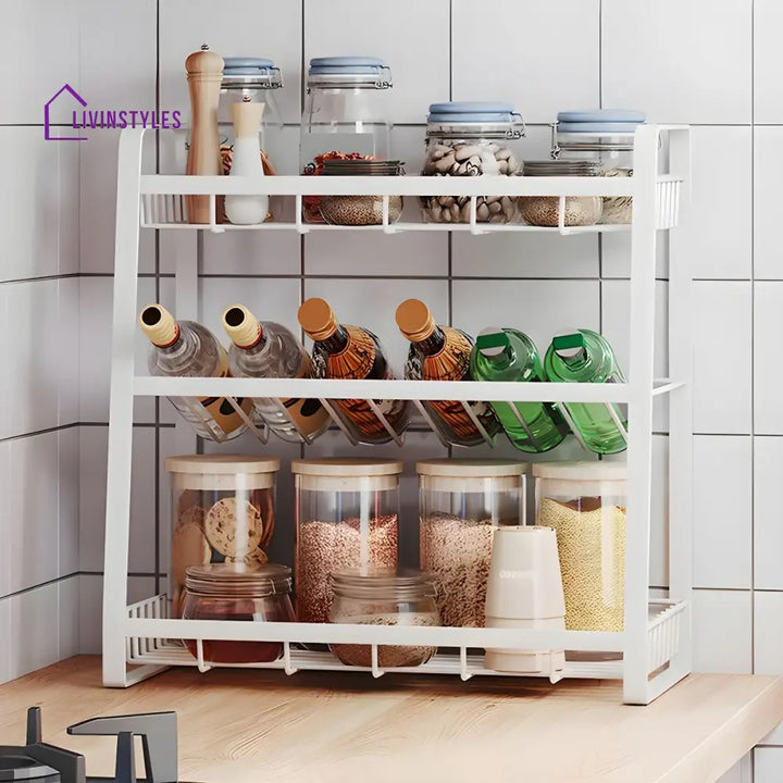 Marina Stainless Steel Frame Kitchen Rack | Storage Shelves
