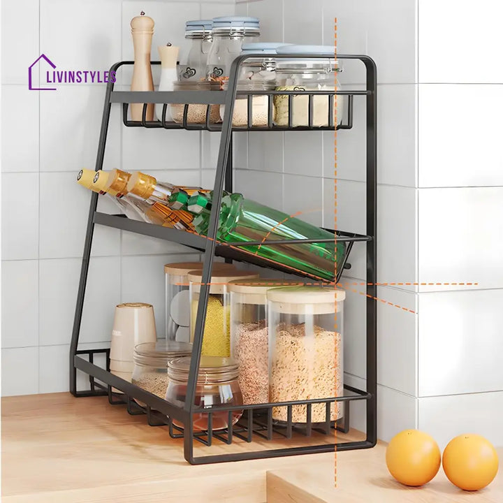 Marina Stainless Steel Frame Kitchen Rack | Storage Shelves