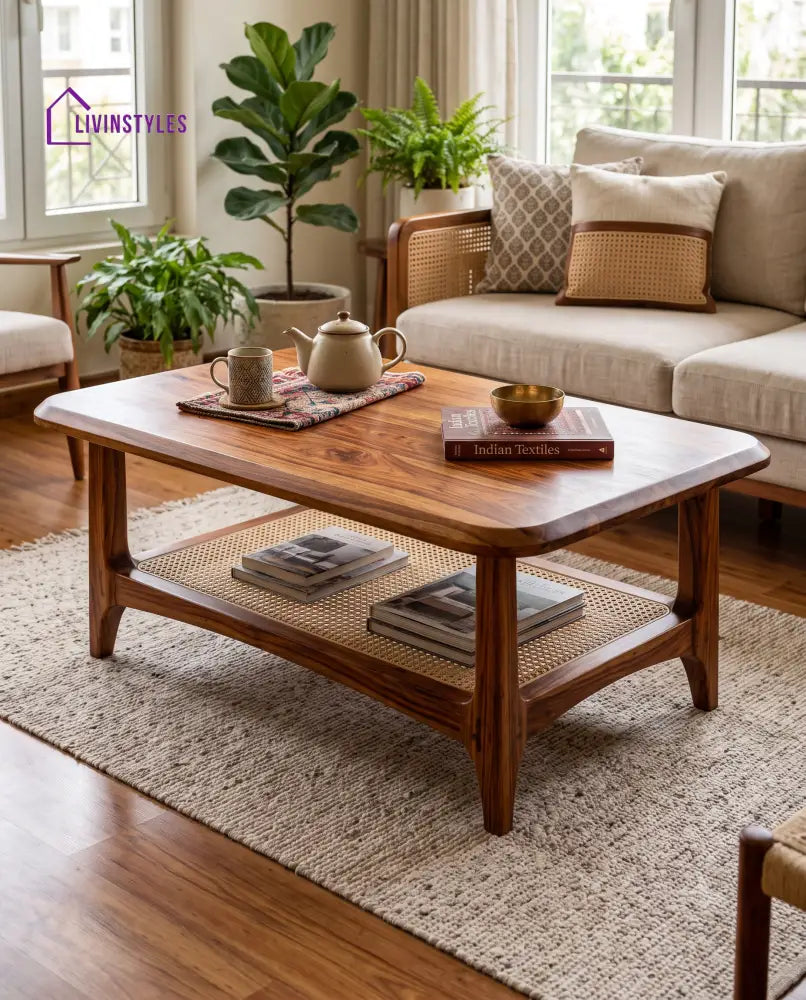Marine Wooden Coffee Table for Living Room | Tea Table | Teapoy | Center table
