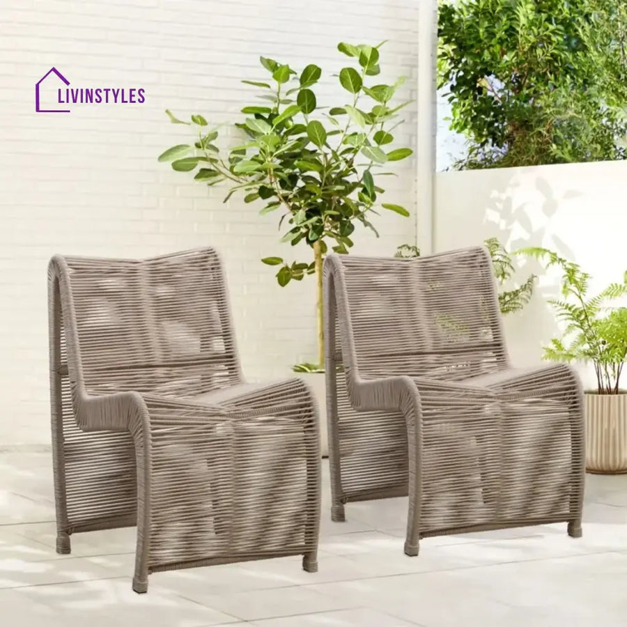 Mariposa 2-Piece Outdoor Rope Patio Chairs - Patio Chairs