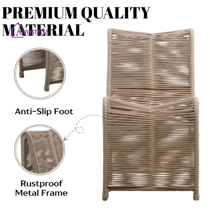 Mariposa 2-Piece Outdoor Rope Patio Chairs - Patio Chairs