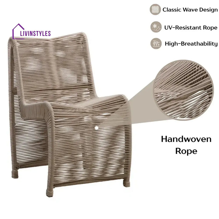 Mariposa 2-Piece Outdoor Rope Patio Chairs - Patio Chairs