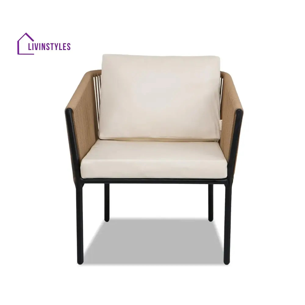 Mariposa Outdoor Rope Patio Set with Glass Top Table - Patio Set