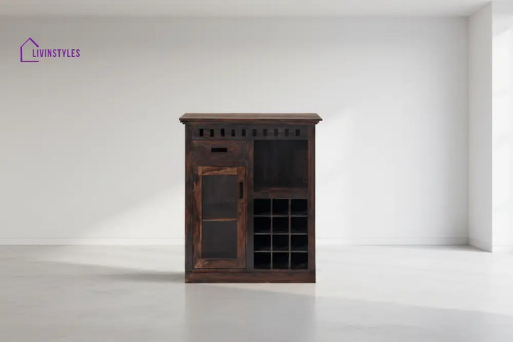 Marisol Solid Wood Bar Cabinet Honey L 83 x D 50 x H 91 cms / Honey Bar