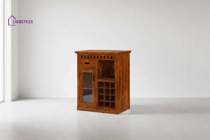 Marisol Solid Wood Bar Cabinet Honey L 83 x D 50 x H 91 cms / Honey Bar