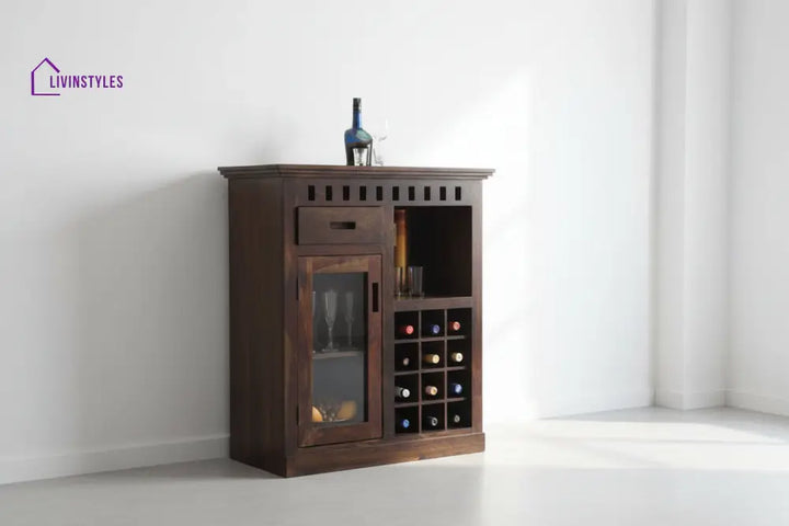 Marisol Solid Wood Bar Cabinet Honey L 83 x D 50 x H 91 cms / Honey Bar