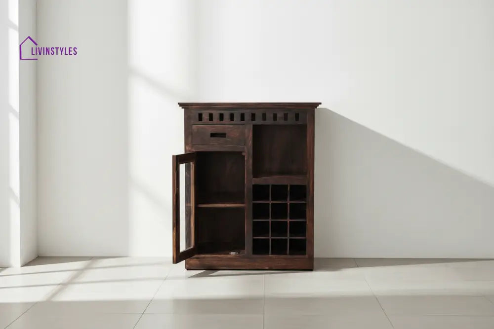 Marisol Solid Wood Bar Cabinet Honey L 83 x D 50 x H 91 cms / Honey Bar