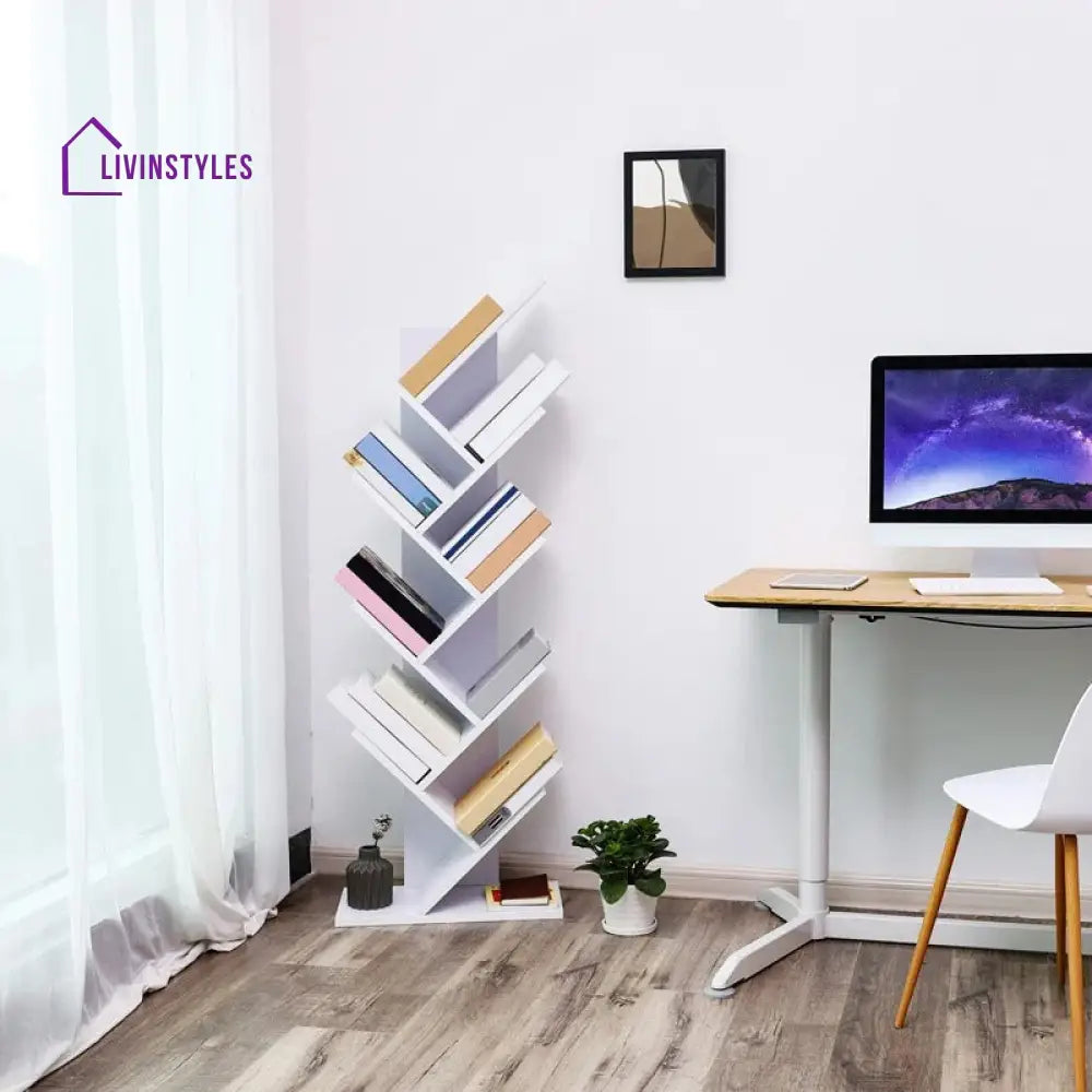 Mariya Engineered Wood Bookshelves | Bookshelf for Living Room | Bedroom | Drawing Room | Study Room