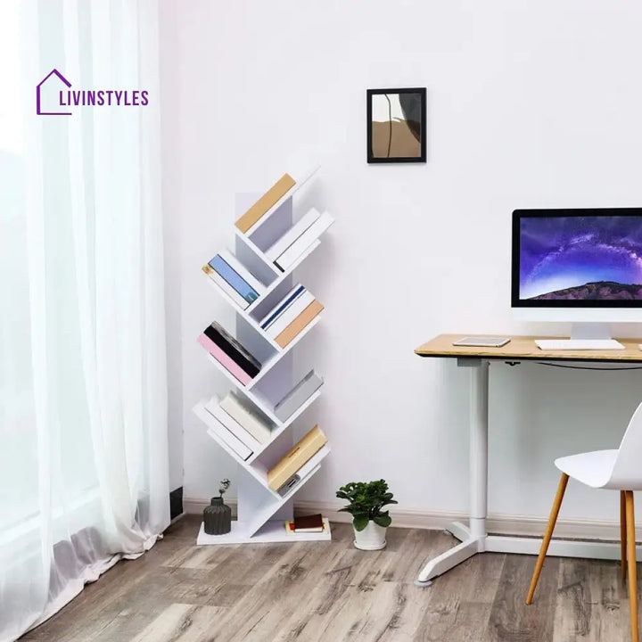 Mariya Engineered Wood Bookshelves | Bookshelf for Living Room | Bedroom | Drawing Room | Study Room