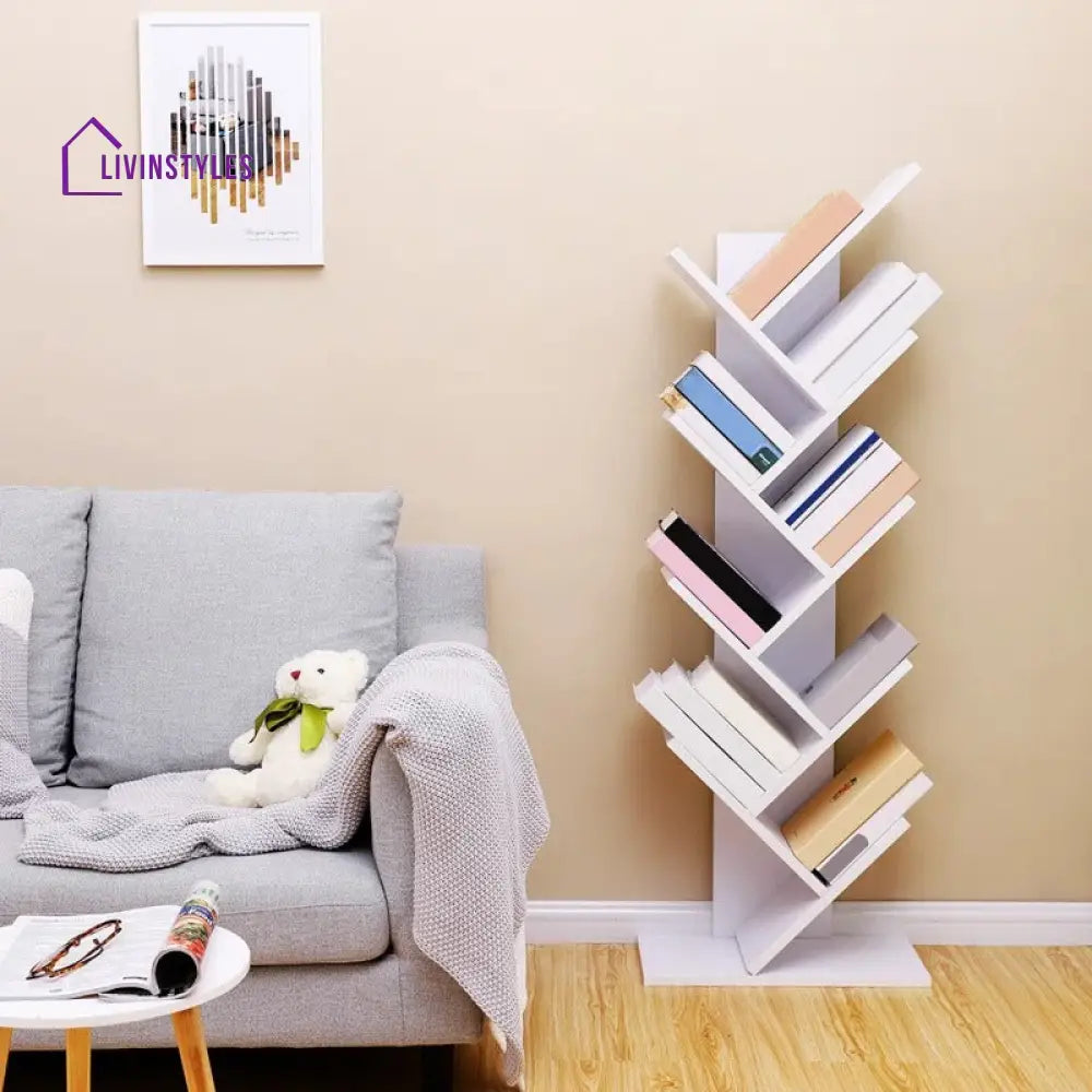 Mariya Engineered Wood Bookshelves | Bookshelf for Living Room | Bedroom | Drawing Room | Study Room