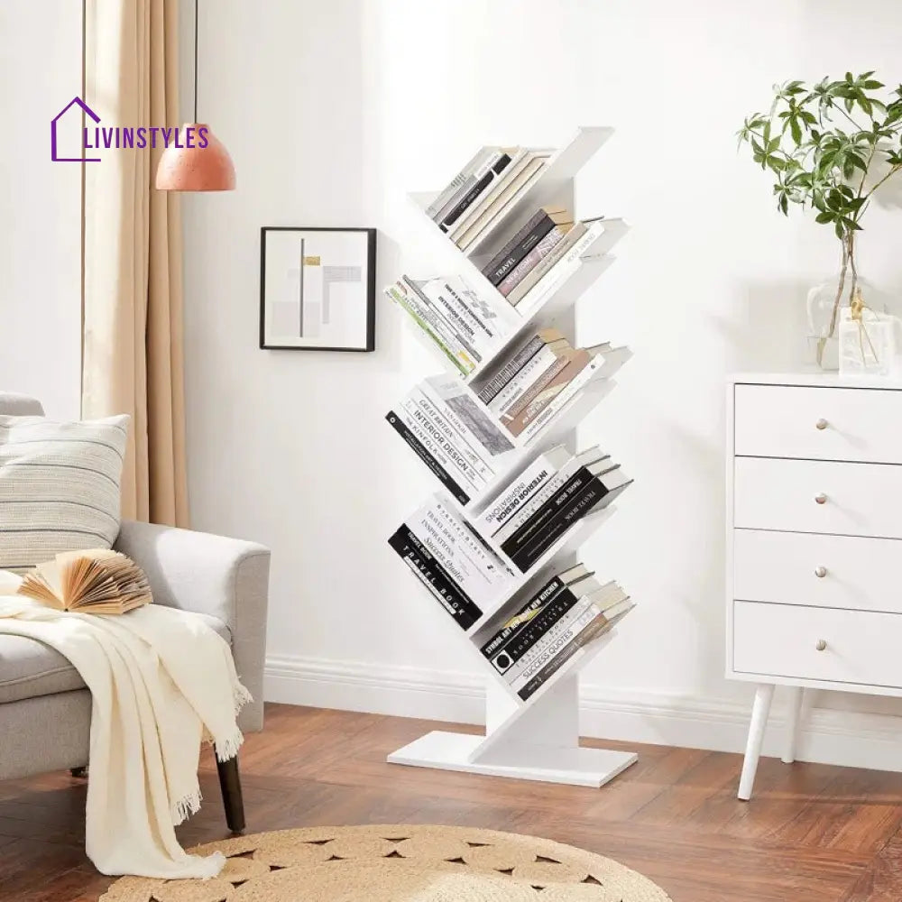 Mariya Engineered Wood Bookshelves | Bookshelf for Living Room | Bedroom | Drawing Room | Study Room