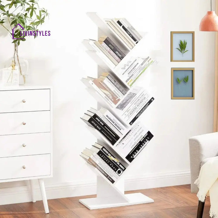 Mariya Engineered Wood Bookshelves | Bookshelf for Living Room | Bedroom | Drawing Room | Study Room