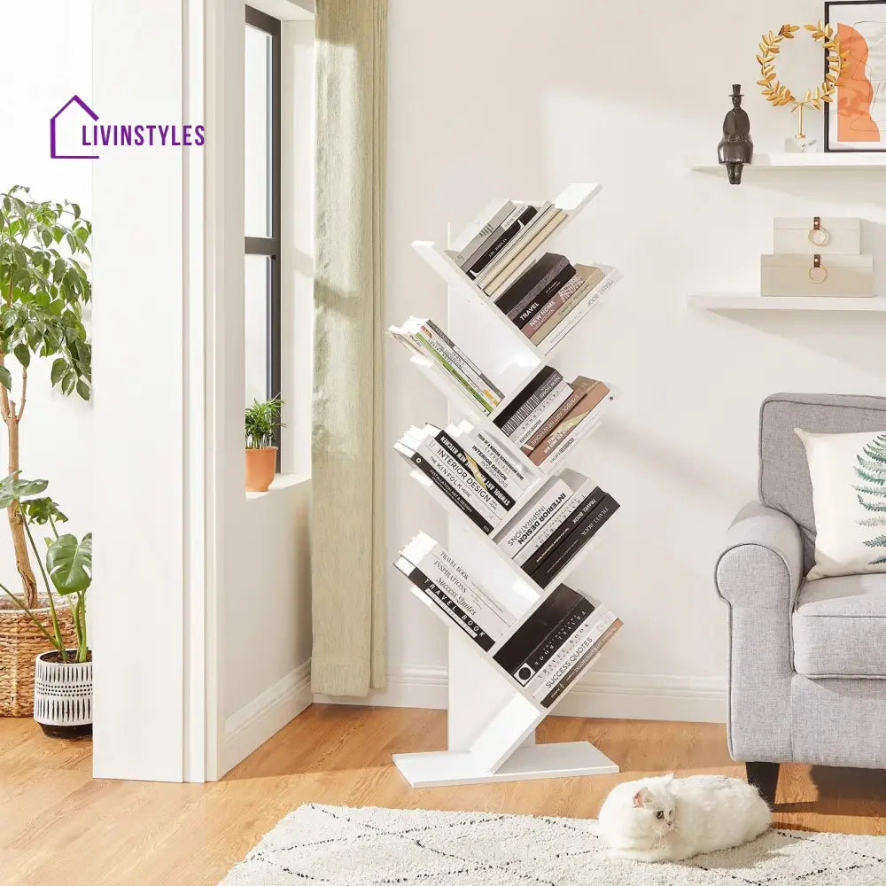 Mariya Engineered Wood Bookshelves | Bookshelf for Living Room | Bedroom | Drawing Room | Study Room
