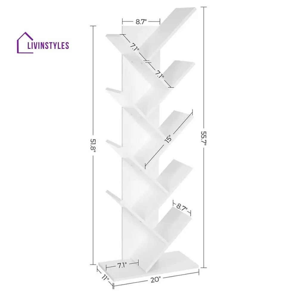 Mariya Engineered Wood Bookshelves | Bookshelf for Living Room | Bedroom | Drawing Room | Study Room