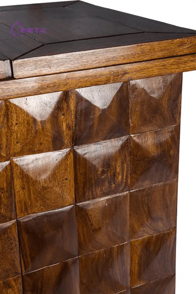 Marko Solid Wood Bar Cabinet Bar
