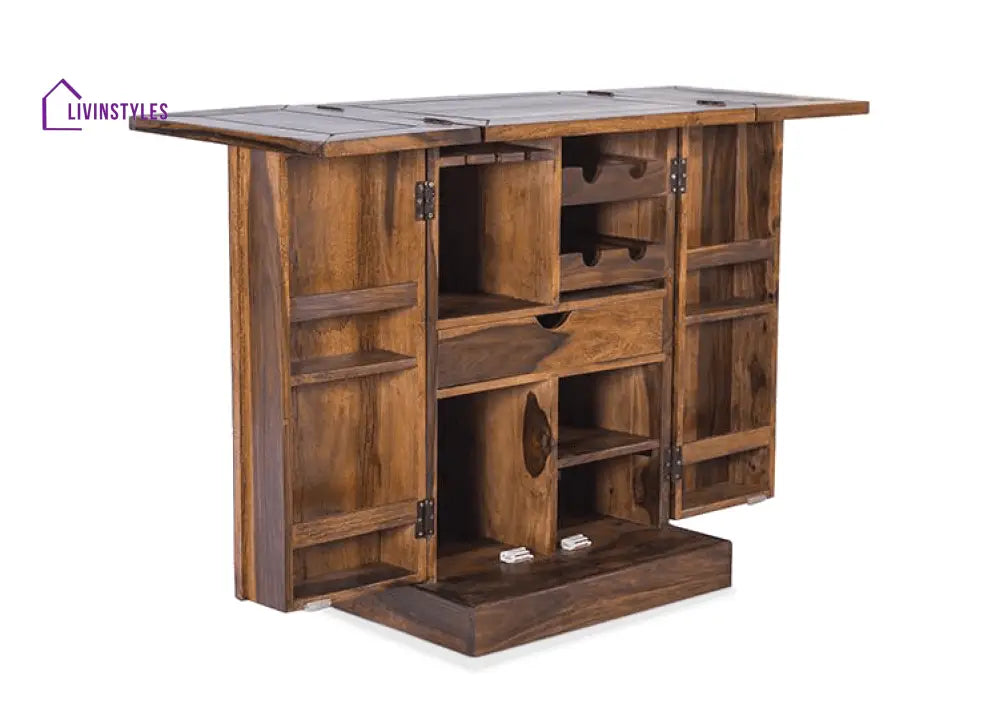Marko Solid Wood Bar Cabinet Bar