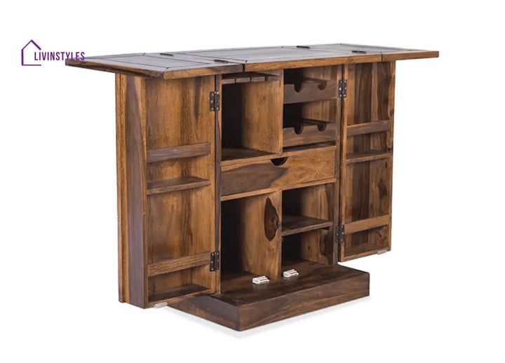 Marko Solid Wood Bar Cabinet Bar