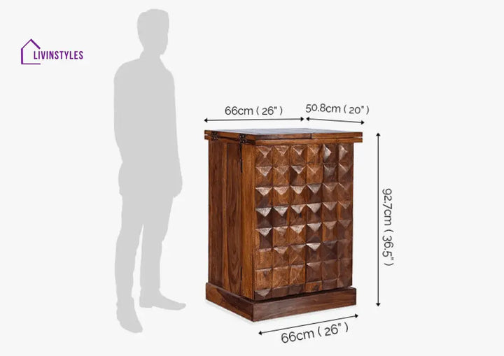 Marko Solid Wood Bar Cabinet Bar