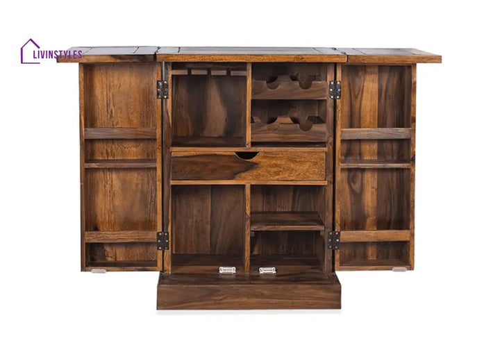 Marko Solid Wood Bar Cabinet Bar