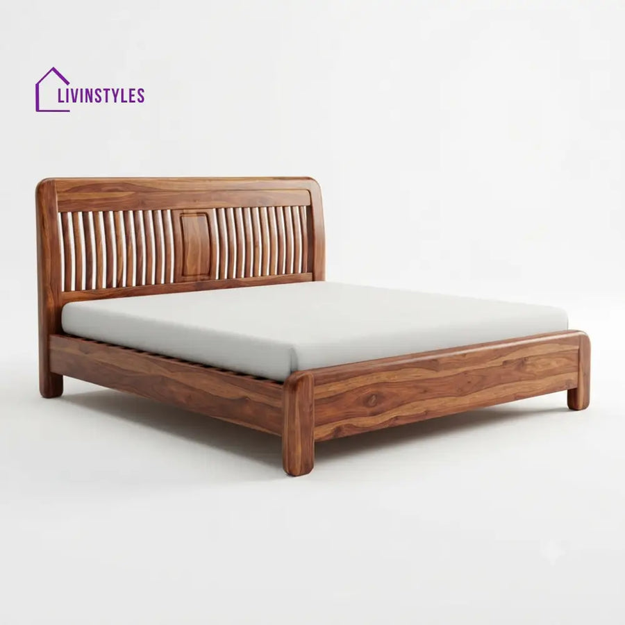Masechaba Wooden Double Bed | King Size Bed | Queen Size Bed - Bed Without Storage