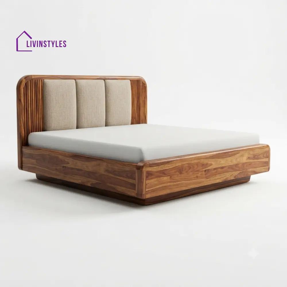 Masilo Wooden Double Bed | King Size Bed | Queen Size Bed - Bed Without Storage