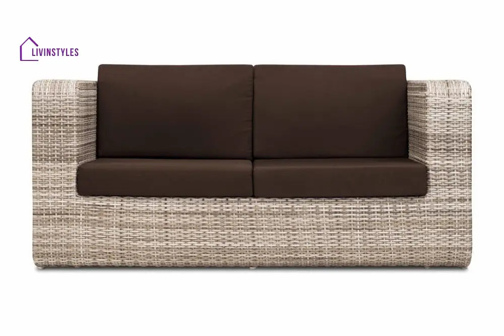 Maso Outdoor Sofa Set 2 Seater + 2 Single seater with 1 Central Table (Seashell) - Sofa Sets