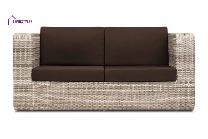Maso Outdoor Sofa Set 2 Seater + 2 Single seater with 1 Central Table (Seashell) - Sofa Sets