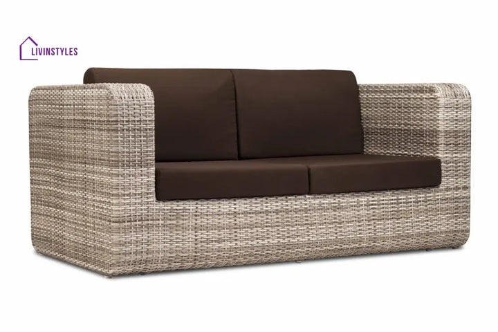 Maso Outdoor Sofa Set 2 Seater + 2 Single seater with 1 Central Table (Seashell) - Sofa Sets